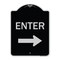 Signmission Parking Lot Enter Right Arrow Heavy-Gauge Aluminum Architectural Sign, 24" x 18", BS-1824-23426 A-DES-BS-1824-23426 - alternate 1